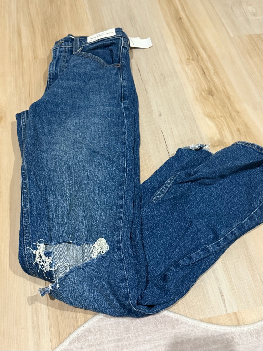 Classic Blue Women's Distressed Jeans